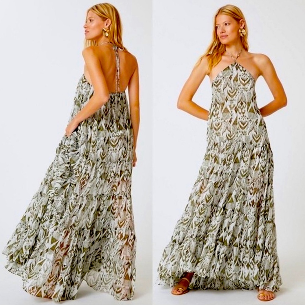 Misa Los Angeles Andromeda Maxi Dress Moss Sz Small Brand new with tags,